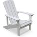 Cozyhom Plastic Adirondack Chair All Weather Resistant Poly Lumber Fire Pit Chairs Composite Adirondack Chairs with Wood Grain for Outdoor Patio Deck