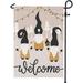 YCHII Winter Welcome Gnome Garden Flag Double Sided Burlap - Christmas Gnome Flag for Outside Yard Outdoor Decoration