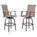 2pcs Wrought Iron Swivel Bar Chair Patio Swivel Bar Stools Brown ï¼ˆONLY chairï¼‰