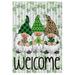 St. Patrick s Day Garden AIF4 Flag Welcome Gnomes Double Sided Flags 12x18 Green Clover Shamrock Lucky House Flag Yard Porch Banners Patricks Day Home Decorations Gifts