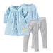 AJZIOJIRO Toddler Baby Girls Tunic Dress Top with Pants Clothing Sets Kids Cartoon Ruffle Flare Tunic Dress Top Leggings Pants Set 1-8T