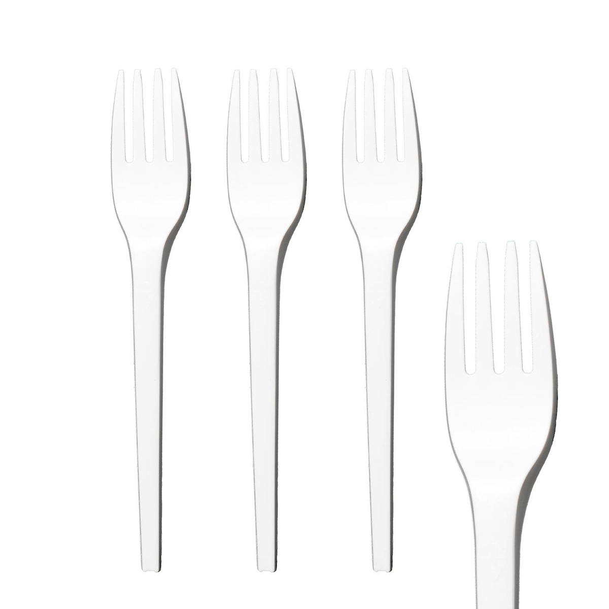 150x BIO Gabeln aus CPLA wiederverwendbar weiß 16.3cm Image
