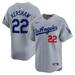 Men's Nike Clayton Kershaw Gray Los Angeles Dodgers Away Limited Player Jersey