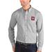 Men's Antigua Gray/White Indiana Hoosiers Structure Woven Button-Up Long Sleeve Shirt