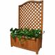 Gr8 Garden Wooden Plant Pot With Lattice - 60 x 20cm | Planter & Trellis Panel