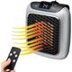 800W Ceramic Electric Mini Fan Heater Portable UK Plug Heater & Remote