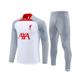 (M) Liverpool Soccer Jersey Set Football Training Suit Adult Kids Long Sleeve Sports Tracksuit For Fans - White