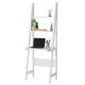 SoBuyÂ® FRG60-W, Storage Display Shelving Ladder Shelf Bookcase with Desk