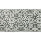 Mosaic Tile Grey Kitchen Rug by Prepac Manufacturing in Grey (Size 20 X 30)