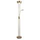 Endon Lighting Rome Mother and Child Floor Lamp Antique Brass, Opal Glass, G9
