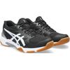 Indoorschuh ASICS "GEL-ROCKET 11", Gr. 40,5, schwarz (schwarz, pure silber), Textil, Synthetik, mehrfarbig, sportlich, Schuhe