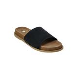 Women's Womens Faux Leather Open Toe Slide Footbed Sandal by GaaHuu in Black (Size 9 M)