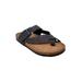Women's Womens Leather Weaved Strap Toe Strap Footbed Sandal by GaaHuu in Grey (Size 7 M)