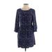 Madewell Casual Dress - Shift: Blue Floral Dresses - Women's Size 4