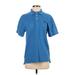 Beverly Hills Polo Club Short Sleeve Polo: Blue Tops - Women's Size Small