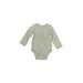 Baby Gap Long Sleeve Onesie: Gray Marled Bottoms - Size 12-18 Month