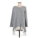 Nina Leonard Pullover Sweater: Gray Tops - Women's Size Medium