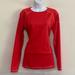 Nike Tops | C-37 Nike Pro Dri-Fit Red Long Sleeve Pullover Casual Top Size Xl | Color: Red | Size: Xl