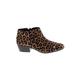 Sam Edelman Ankle Boots: Brown Leopard Print Shoes - Women's Size 11 - Almond Toe