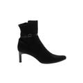 Ralph Lauren Collection Ankle Boots: Strappy Stiletto Casual Black Solid Shoes - Women's Size 8 - Pointed Toe