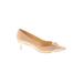 Alexandre Birman Heels: Slip-on Kitten Heel Feminine Ivory Solid Shoes - Women's Size 38.5 - Pointed Toe