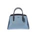 Coach Factory Leather Satchel: Blue Solid Bags