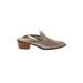 Chinese Laundry Mule/Clog: Slip-on Chunky Heel Bohemian Tan Print Shoes - Women's Size 7 1/2 - Almond Toe