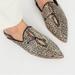 Free People Shoes | Free People Sequin Animal Printed Leather Pointed Toe Flats Size 39 | Color: Black/Tan | Size: 9