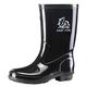 OverDose Boutique Men Mid Rain Boots Rainboots Rubber Boots For Garden Man Rain Footwear Rain Shoes Comfortable Boots for Men Walking (AA-Black, 7)