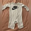 Nike One Pieces | Long Sleeve Nike Baby Onesie. Size 3m. | Color: Gray | Size: 3mb
