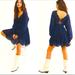 Free People Dresses | Free People Nwt Eyelet Long Sleeve Eyelet Mini Dress Size Small | Color: Blue | Size: S