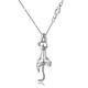 GOXO Cat Pendant Necklace 925 Sterling Silver Fish Chain Necklace for Women Girls 18"