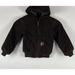 Carhartt Jackets & Coats | Carhartt Yyj159 Dkb Canvas Fleece Lined Duck Full Zip Hooded Jacket Xs 4/5 Kids | Color: Brown | Size: Xs 4/5