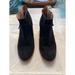 Madewell Shoes | Madewell Janice Women's Suede Leather Ankle Booties Side Zip Black Size 8.5 | Color: Black | Size: 8.5
