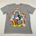 Disney Tops | Disney Mickey Mouse T-Shirt Juniors Xl Go With The Flow Colorful Rainbow Flowers | Color: Gray | Size: Xlj