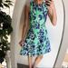 J. Crew Dresses | J.Crew Green And Blue A-Line Photo Floral Dress 0 | Color: Blue/Green | Size: 0