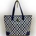 Dooney & Bourke Bags | Dooney & Bourke Sanibel Richmond Marine Blue & White Coated Canvas Tote | Color: Blue/White | Size: 11-3/4"W X 10-1/4"H X 3-5/8"D.