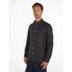 Leinenhemd TOMMY HILFIGER "PIGMENT DYED LI SOLID RF SHIRT" Gr. M, N-Gr, schwarz (black) Herren Hemden Langarm