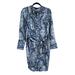 J. Crew Dresses | J. Crew Blue Silk Long Sleeve Paisley Floral Print Buttom Up Dress Sz 6 | Color: Blue | Size: 6