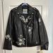 Levi's Jackets & Coats | Levi’s Floral Embroidered Black Faux Leather Jacket - Nwt - 2x | Color: Black | Size: 2x