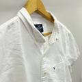 American Eagle Outfitters Shirts | American Eagle Solid White Short Sleeve Shirt Classic Fit Xl Button Down Logo | Color: Blue/White | Size: Xl