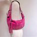 Coach Bags | Coach Rare Y2k Vintage Pink Suede Baguette Hobo Bag | Color: Pink | Size: Os