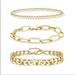Free People Jewelry | 14k Gold Bracelet Set Adjustable | Color: Gold | Size: Os