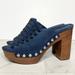Michael Kors Shoes | Michael Kors Westley Blue Suede Heeled Clog 8 1/2 M | Color: Blue | Size: 8.5