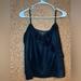 J. Crew Tops | J. Crew Woman’s Black Velvet Ruffle Spaghetti Strap Tank Top Size 8 | Color: Black | Size: 8