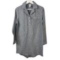 Levi's Intimates & Sleepwear | Levis Pajama Sleepshirt Women Extra Small Gray White Stripe Cotton Long Sleeve | Color: Gray/White | Size: Xs