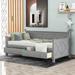 Gray Modern Rustic-Style Twin Daybed with 2 Large Storage Drawers, Compact Wood Design