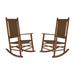 Porch & Den Hardwood Rocking Chairs with Weather-Resistant Woven Wicker Back (Set of 2)