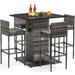 Moasis 5-Piece Wicker Patio Bar Set - 5 Pcs