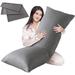 Full Body Pillow Insert with Pillowcase,Fluffy Long Bed Pillow for Adults with Washable Cover